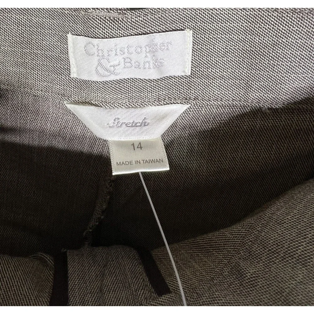 Christopher & Banks Comfort Stretch Easy Fit Striped Dress Pants Womens Size 14